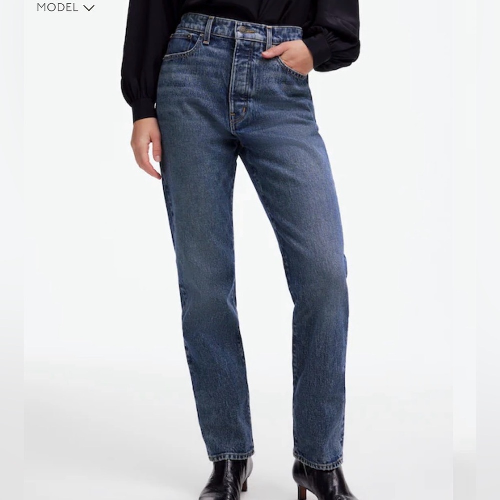 Madewell The '90s Straight Crop Jean in Concho Wash - Picture 2 of 6